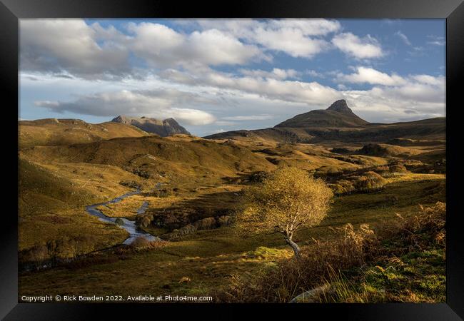 Majestic Autumn Scenery in Assynt Framed Print by Rick Bowden