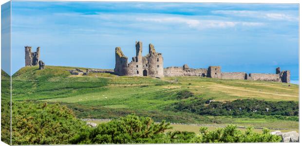 Dunstanburgh Castle from the South West Canvas Print by Keith Douglas