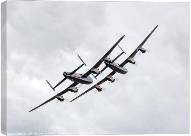 Avro Sisters over Lincolnshire  Canvas Print by Colin Brammer