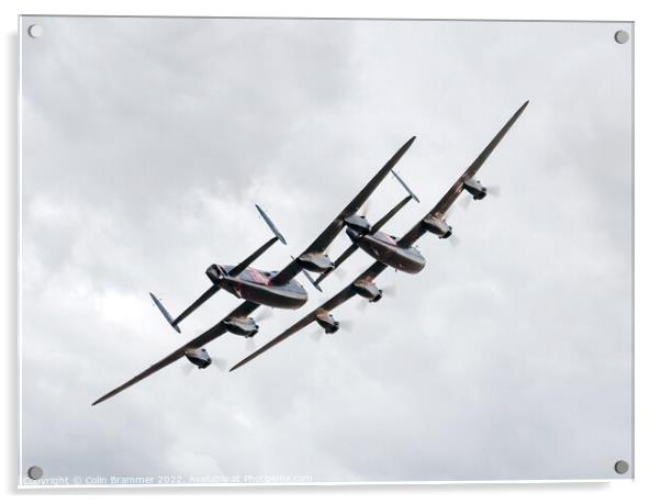 Avro Sisters over Lincolnshire  Acrylic by Colin Brammer
