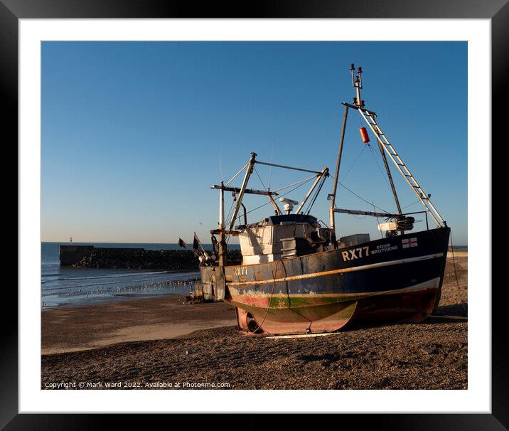 Hastings Harbour Arm at Dawn. Framed Mounted Print by Mark Ward
