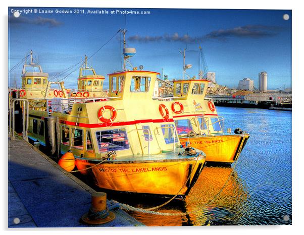 Fun Time Ferries Acrylic by Louise Godwin