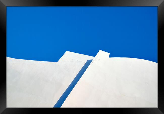 Blue and White Framed Print by Dimitrios Paterakis