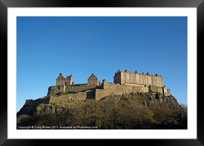Edinburgh Castle Scotland Framed Mounted Print by Craig Brown
