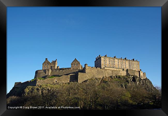 Edinburgh Castle Scotland Framed Print by Craig Brown