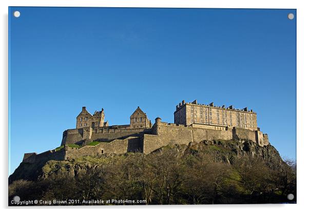 Edinburgh Castle Scotland Acrylic by Craig Brown