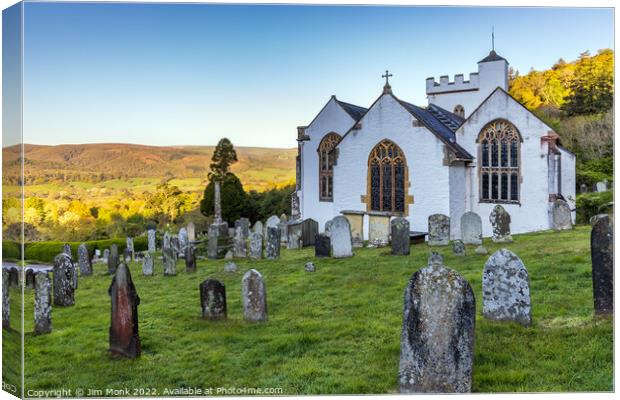 Church of All Saints in Selworthy Canvas Print by Jim Monk