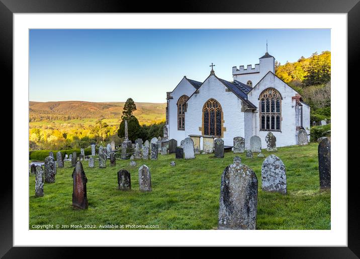 Church of All Saints in Selworthy Framed Mounted Print by Jim Monk