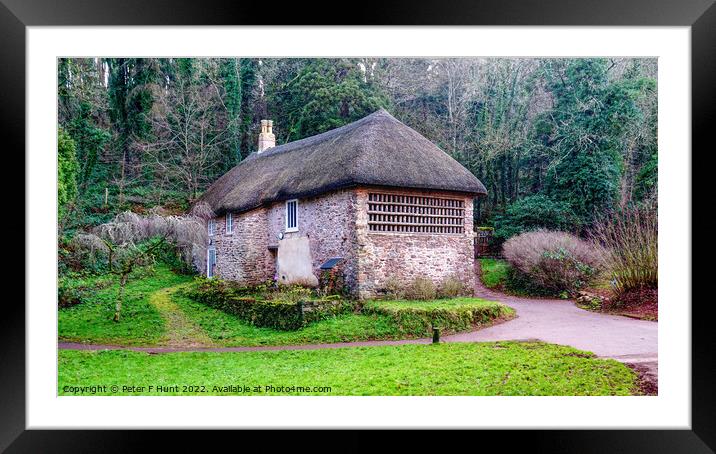 The Old Gamekeepers Cottage Cockington Torquay Framed Mounted Print by Peter F Hunt