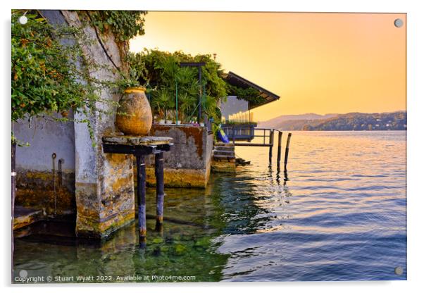Lake Orta, Italy Acrylic by Stuart Wyatt