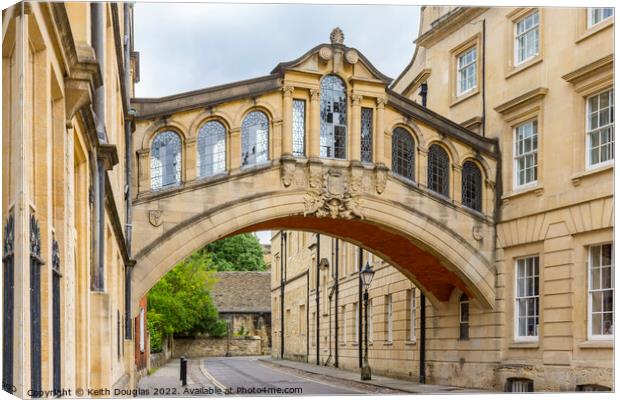 The Bridge of Sighs, Oxford Canvas Print by Keith Douglas