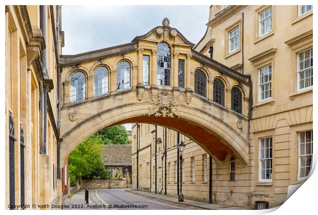 The Bridge of Sighs, Oxford Print by Keith Douglas
