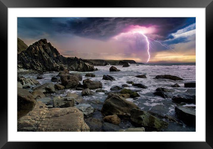 STORMY COAST Framed Mounted Print by Tony Sharp LRPS CPAGB
