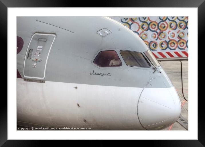 Qatar Airways Boeing 787  Framed Mounted Print by David Pyatt