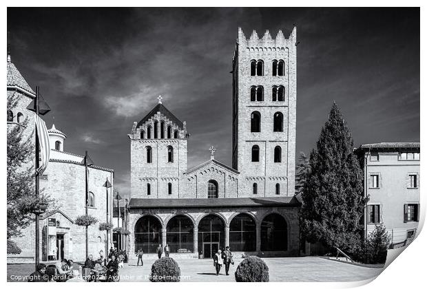 Ripoll Monastery, Catalonia, Spain - Black and White Edition  Print by Jordi Carrio