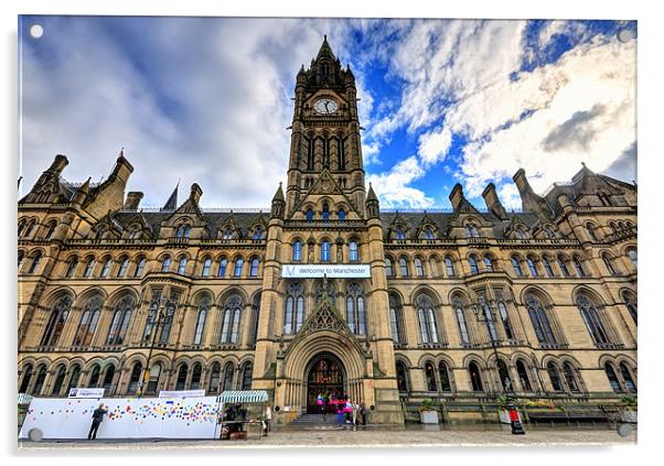 Manchester Town Hall Acrylic by Jason Connolly