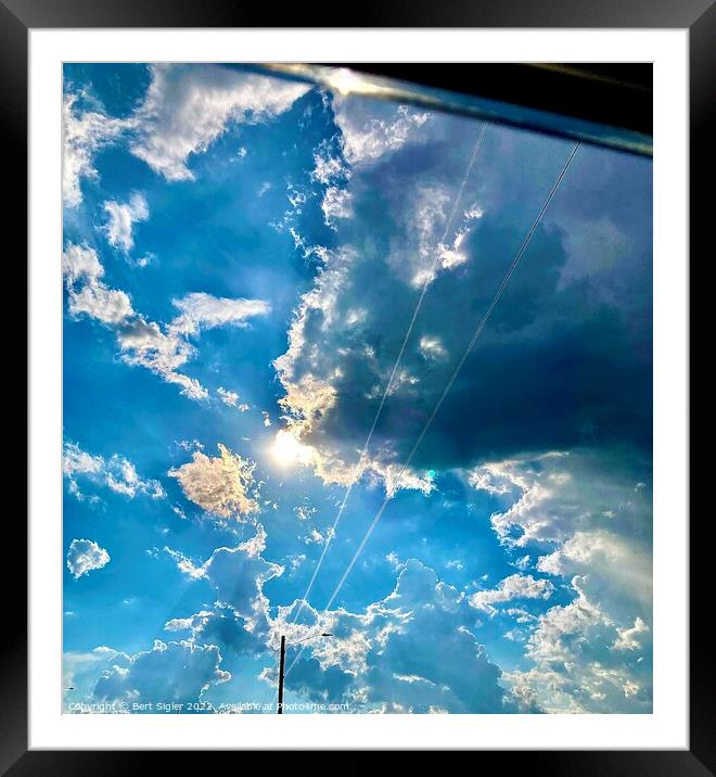 Sky cloud Framed Mounted Print by Bert Sigler