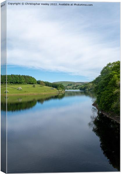 Sunny day at Ladybower Reservoir Canvas Print by Christopher Keeley