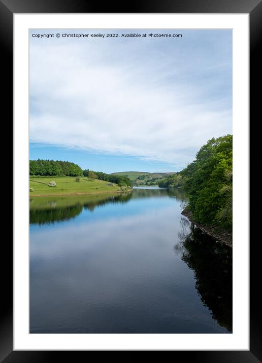 Sunny day at Ladybower Reservoir Framed Mounted Print by Christopher Keeley