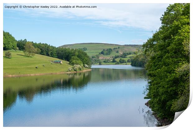 Reflections on Ladybower Reservoir Print by Christopher Keeley