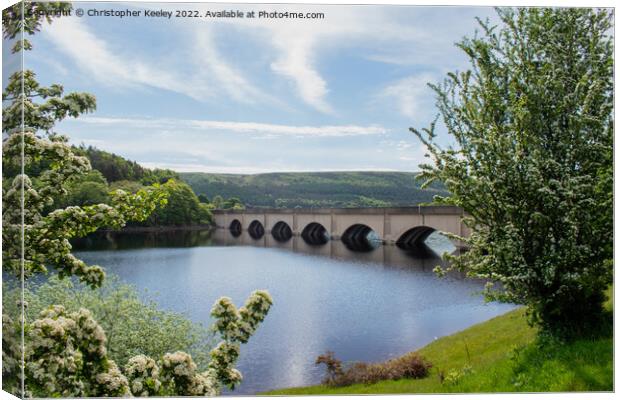 Ashopton Viaduct at Ladybower Reservoir Canvas Print by Christopher Keeley