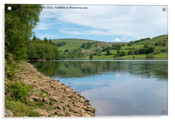 Summer reflections on Ladybower Reservoir Acrylic by Christopher Keeley
