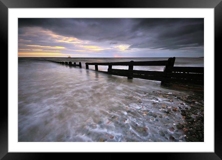 Last Light At Cleveleys Framed Mounted Print by Jason Connolly