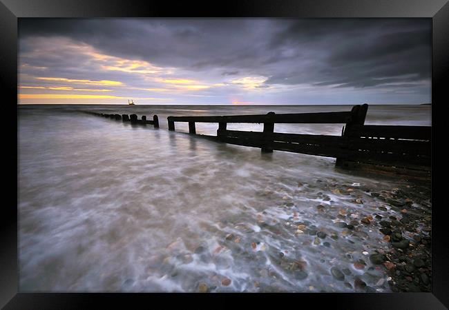 Last Light At Cleveleys Framed Print by Jason Connolly