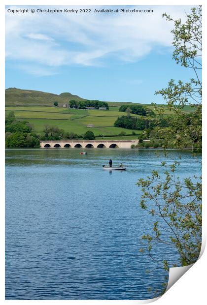Summer day at Ladybower Reservoir Print by Christopher Keeley