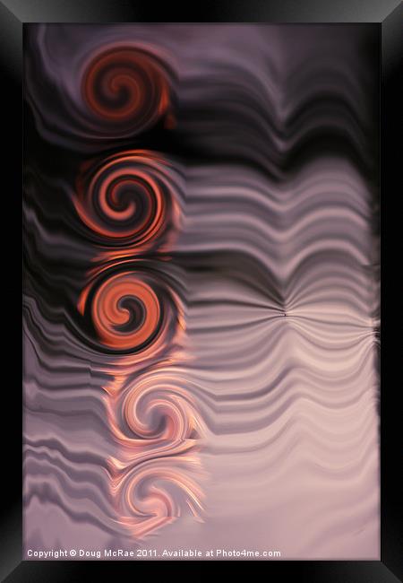 Orange swirls Framed Print by Doug McRae