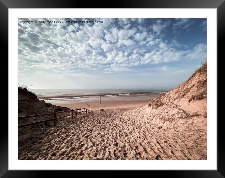 Formby Beach Framed Mounted Print by Andy Evans