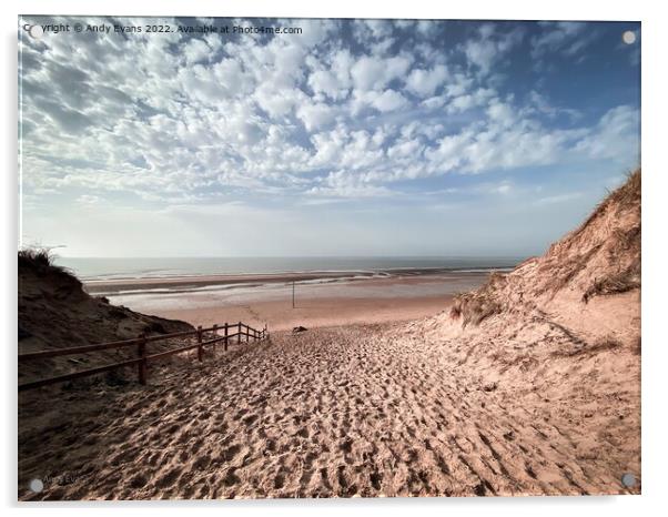 Formby Beach Acrylic by Andy Evans