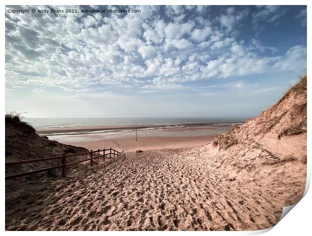 Formby Beach Print by Andy Evans