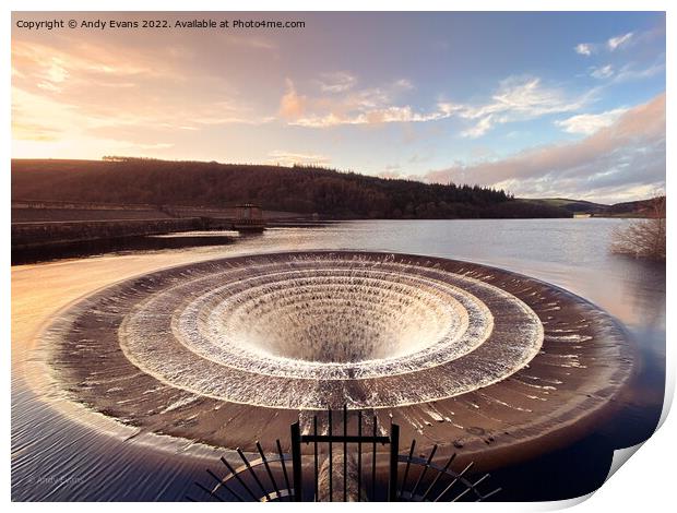 Lady Bower Plug Hole Print by Andy Evans