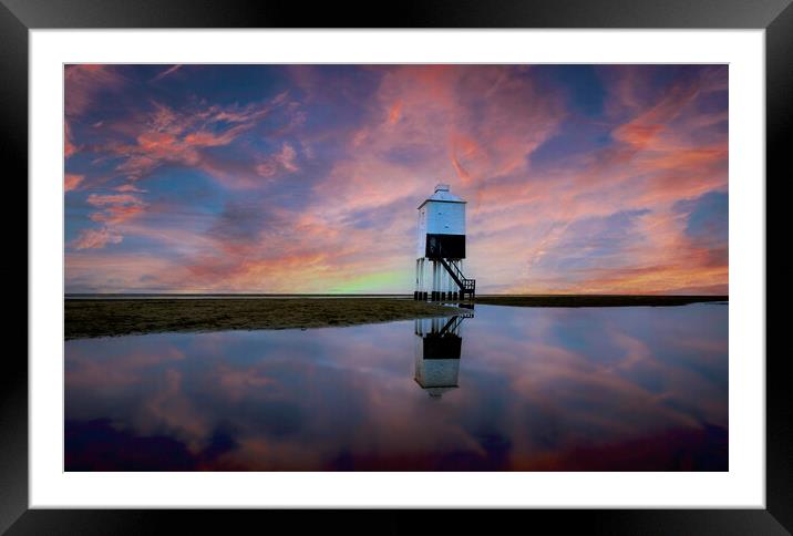 Burnham-on-sea Low Lighthouse Framed Mounted Print by Leighton Collins