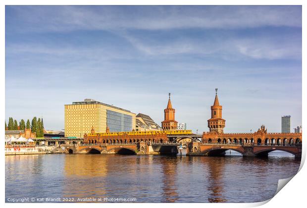Oberbaum Bridge a& River Spree in Berlin, Germany Print by KB Photo