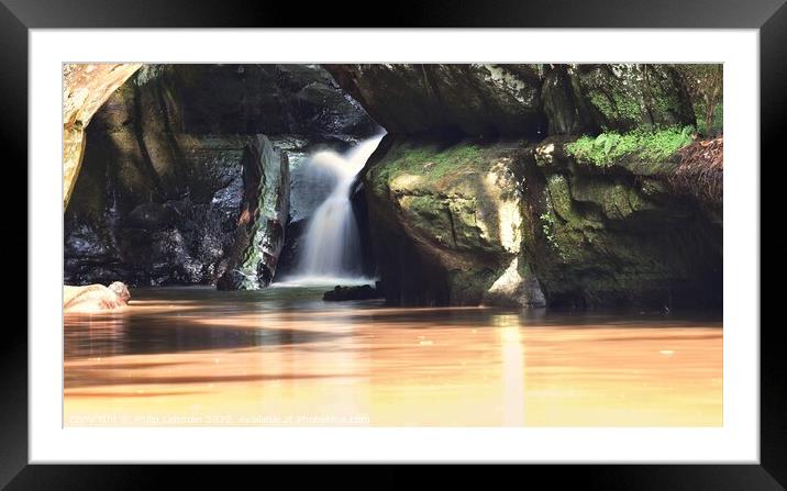 Pewit's Nest Waterfall Framed Mounted Print by Philip Lehman