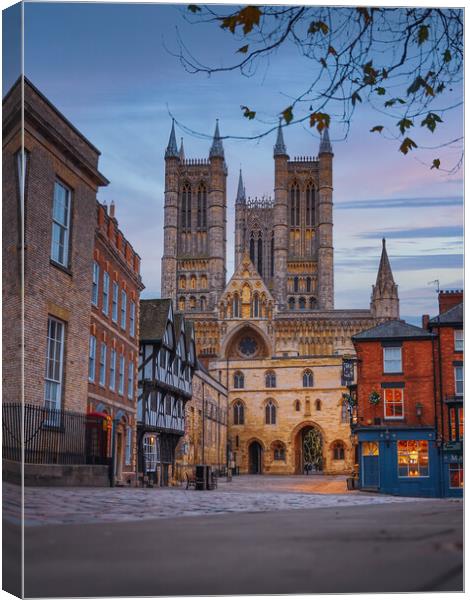 Lincoln Cathedral - sunrise  Canvas Print by Andrew Scott