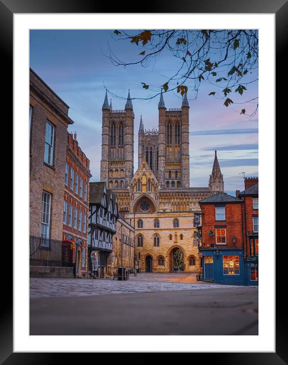 Lincoln Cathedral - sunrise  Framed Mounted Print by Andrew Scott