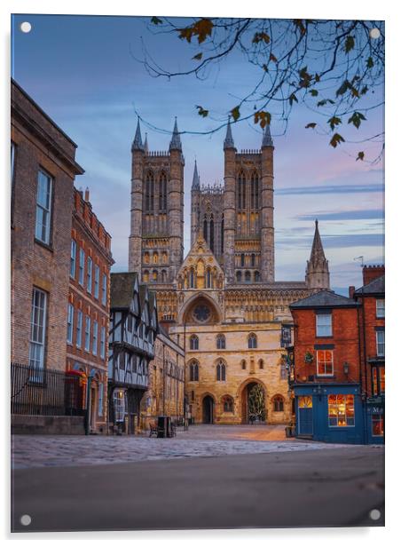 Lincoln Cathedral - sunrise  Acrylic by Andrew Scott