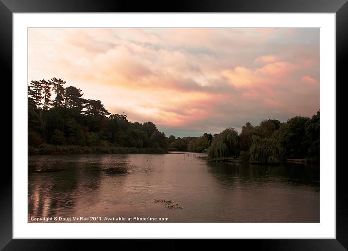 sunrise over mill pond Framed Mounted Print by Doug McRae