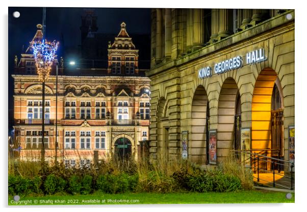 King Georges Hall & Blackburn College Victoria Building Acrylic by Shafiq Khan