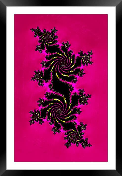 Hippy Pink Fractals Framed Mounted Print by Vickie Fiveash