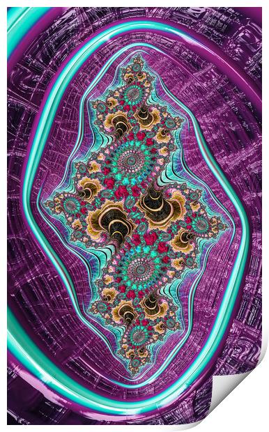 Purple Swirl Print by Vickie Fiveash