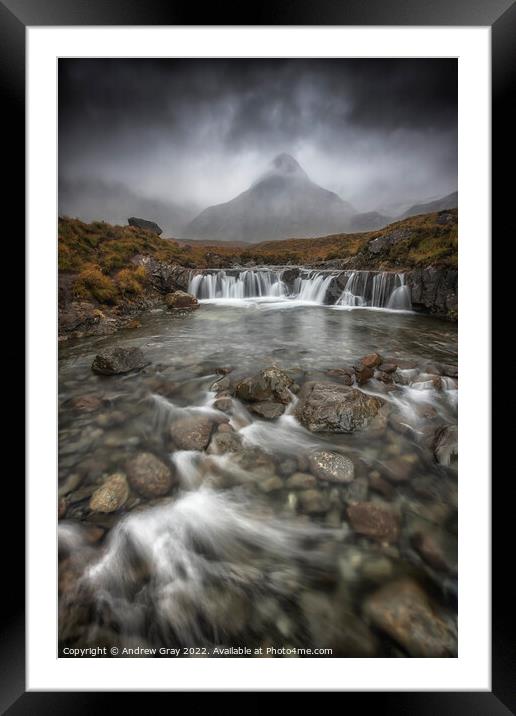 Fairy Pools Isle Of Skye Framed Mounted Print by Andy Gray