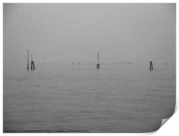 Venice Lagoon in Winter Print by Dietmar Rauscher
