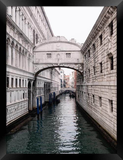 Bridge of Sighs at the Doges Palace in Venice Framed Print by Dietmar Rauscher