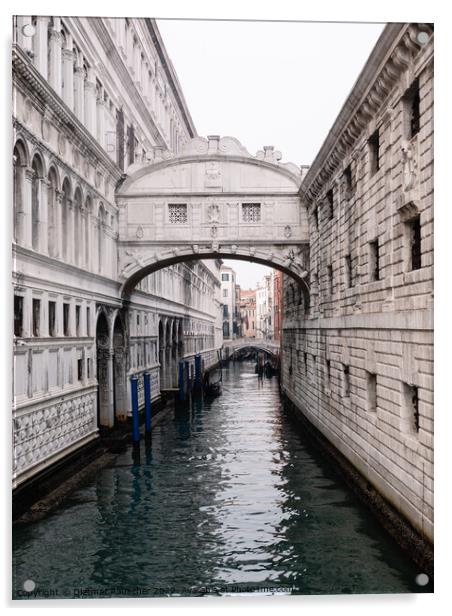 Bridge of Sighs at the Doges Palace in Venice Acrylic by Dietmar Rauscher