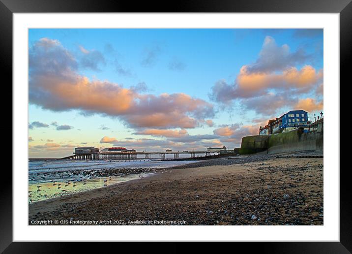 Cromer Pier Side View Framed Mounted Print by GJS Photography Artist