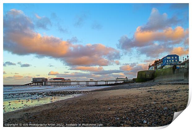 Cromer Pier Side View Print by GJS Photography Artist